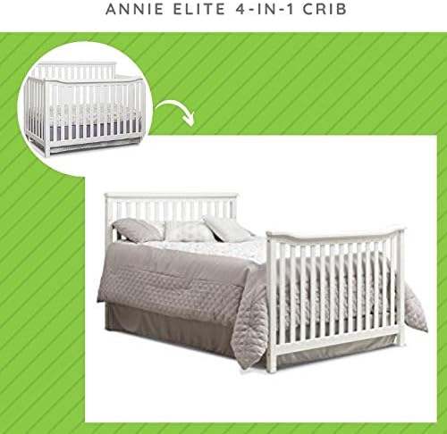 Full-Size Conversion Kit Bed Rails for Sorelle Convertible Cribs - Solid Wood Rail - Toddler and Adult Bed Rail for Full-Size Beds - Essential Nursery & Baby Furniture (Model #221, White)