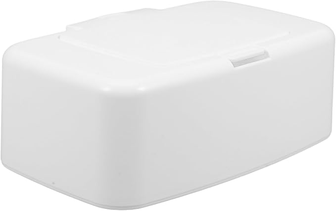 Baby Wipe Dispenser Box Refillable Plastic Wipes Container with Dust Cover Portable Wet Tissue Holder for Living Room Nursery Kitchen Bathroom 6.69X4.13X2.36 Inch
