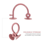 Baby High Chair Suction Toys Teething Chew - Silicone Apple Teething Relief Toys Silicone Teethers Table Toys, Food Grade Silicon for 6 12 18 Months(Beige)