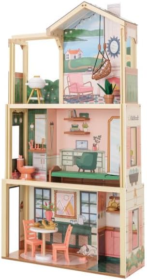 Click & Play Fully Assembled Pop-Up Wooden Dollhouse