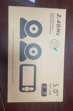 Upgrade Baby Monitor with 30-Hour Battery, 5" Large Split-Screen Video Baby Monitor with 2 Cameras and Audio, Remote Pan/Tilt/Zoom, Two-Way Talk, Room Temperature, Auto Night Vision