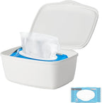 Wipes Dispenser Compatible with Cottonelle Flushable, Refillable Wet Wipes Container, Wipe Holder Keeps Wet Tissue Clean and Fresh, Non-Slip Wipe Case with Sealing Design Lid, for Home and Travel