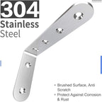 Furniture Anchors (4 Packs) Anti Tip Furniture Anchors for Baby Pet Proofing,Furniture Wall Anchor Furniture Dresser Bookshelf Falling Prevention Device for Children (Silver)