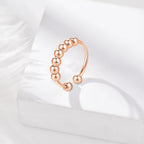 INFUSEU Funny Spinner Fidget Rings for Women Girls Anti Anxiety Stress Worry, Adjustable Size