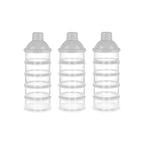 Accmor Formula Dispenser On The Go, 5 Compartments Stackable Formula Container for Travel, Baby Milk Powder Kids Snack Container, BPA Free