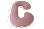 INSEN Cooling Pregnancy Pillow, Maternity Pillow with Soft Cotton Cover, C Shaped for Pregnant Sleeping (Cooling Cotton-Pink)