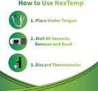 Single-Use Thermometers - Individually Wrapped Disposable First Aid Supplies, High-Accuracy for Work, School, Home, Travel, and Healthcare Use, Fahrenheit, 100-Pack