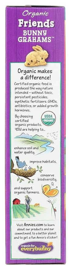 Annie's Organic Friends Bunny Grahams 7oz, pack of 1