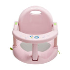 Foldable Baby Bath Seat, Non Slip Baby Bath Chair, Baby Bath Seat Bathtub Chair for Baby Sitting Up, Wrap-Around Baby Bathtub Seat with Suction Cups for Baby 6-18 Months (Sugar Pink)