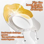 Baby Shower Cap - Waterproof Bath Visor for Toddlers 1-3 Years, Extra Soft Silicone Hair Washing Hat for Kids, Keep Water Out of Eyes(Animal Design) (Yellow)