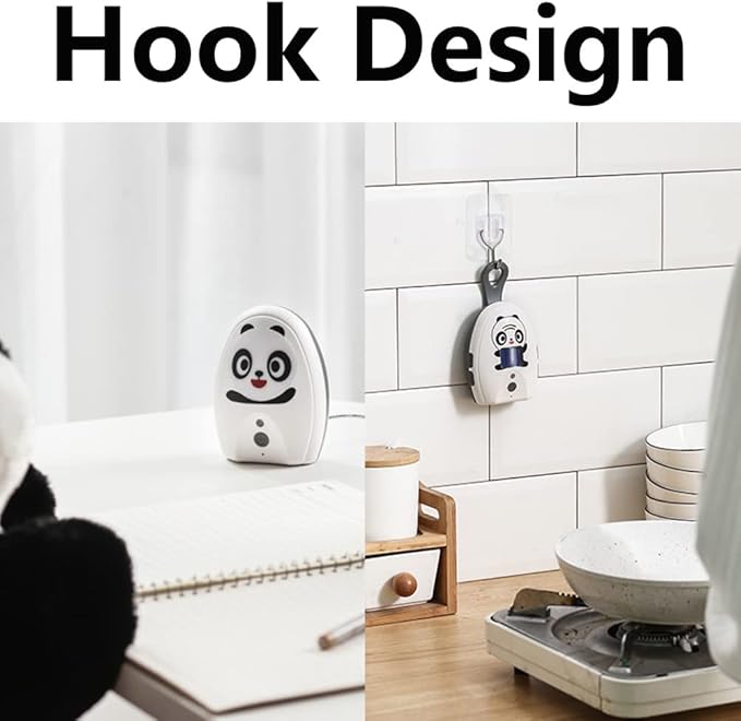 Audio Baby Monitor TimeFlys Twin Mustang Panda,Talk Back Intercom,Long Range up to 1000 ft,Temperature Monitoring and Warning,Lullabies,Rechargeable,Vibration,LCD Display,Night Light