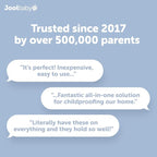 Child Safety Strap Locks (4 Pack) Baby Proof Cabinets, Drawers, Fridge, Toilet & Trash Cans – 3M Adhesive Childproof Locks – Jool Baby