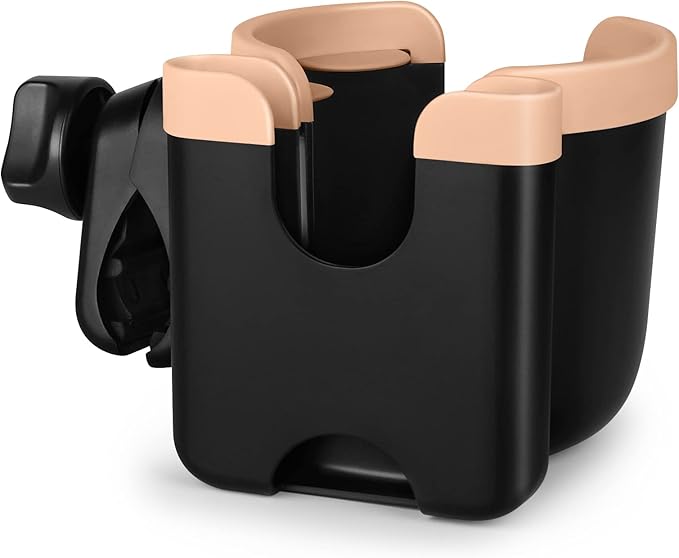 Accmor Stroller Cup Holder with Phone Holder, Bike Cup Holder, Universal Cup Holder for Uppababy Nuna Doona Strollers, 2-in-1 Cup Phone Holder for Stroller, Bike, Wheelchair, Walker, Scooter