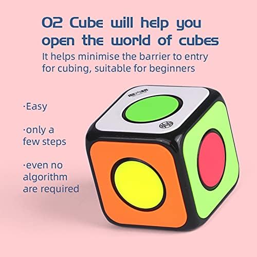 Cuberspeed QY Toys 1x1x1 Speed Cube 02 Black 1x1 Magic Cube Puzzle O2 Cube
