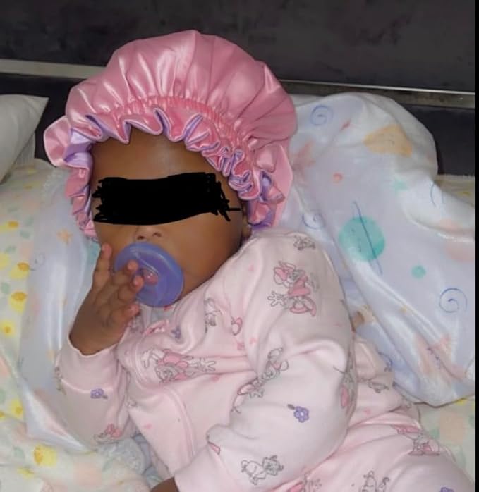 AKISS Baby Infant Newborn Toddler Satin Silk Hair Bonnet for Baby Girl Boy Sleeping Kids Cap Hat