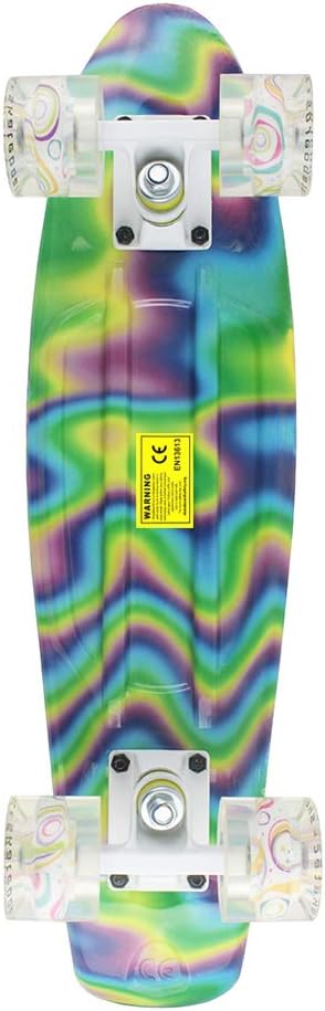 Skateboards Complete 22 Inch Mini Cruiser Retro Skateboard for Kids Boys Youths Beginners