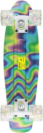 Skateboards Complete 22 Inch Mini Cruiser Retro Skateboard for Kids Boys Youths Beginners