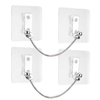 Furniture Anchors 2 Pairs No Drill Heavy Duty Anchors Fridge Lock Adjustable Self-Adhesive Safety Anti Tip Straps for Baby Proofing 220lbs Tension Earthquake Resistant Metal Straps Prevent Falling