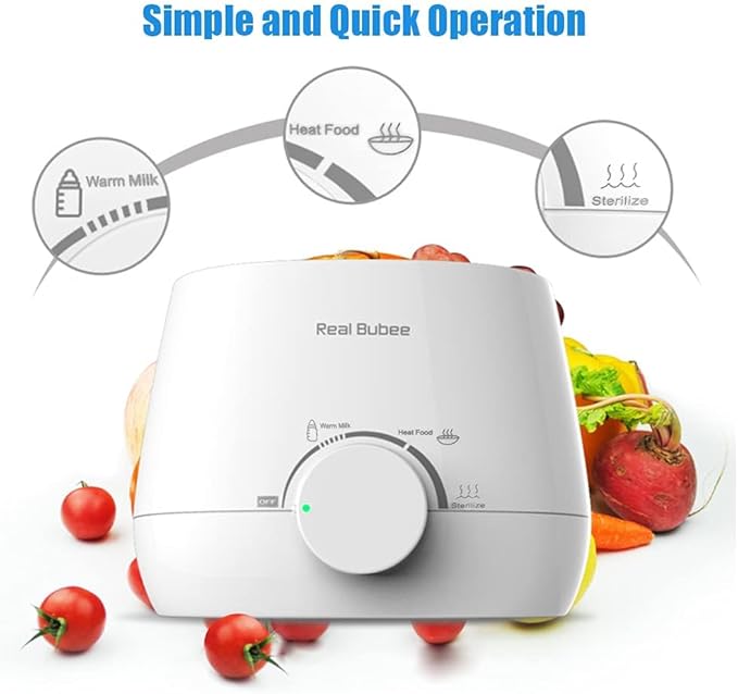 Multifunctional Baby Double Bottles Milk Water Warmer Baby Food Heater Steam Sterilizer 5-Minute Fast Warming Precise Temperature Control Auto Power Off
