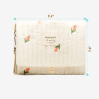 Baby Bag Organizer, Waterproof Mini Diaper, Foldable Mom Travel Set, Diaper Bag Organizer, with Gift for Baby Shower (Flower)