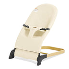 Foldable Baby Bouncer, Baby Seat with 3 Adjustable Heights, Portable Newborn Rocker, Ergonomic Bouncy Seat for Natural Bounce, Bouncer for Babies 0-6 Months, Soft Cotton (Beige)