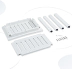 Psilvam Poly Lumber Shower Bench, Shower Stool with Storage Shelf, Shower Benches for Inside Shower Water Resistant & Non-Slip Design Shower Chair Seat for Bathroom, Living Room (White)