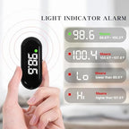 Medical Forehead Digital Thermometer with Backlight Fever Alarm, Accurate for Adults and Kids (Black)