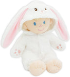 June Garden 12" Sweet Dolly Snowbun - Stuffed Ultra Soft Baby Doll for Birth and Up - Bunny Outfit