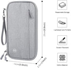 Passport Holder Family RFID Blocking Passport Wallet, RFID Travel Document Organizer for Women Waterproof Passport Wallet, Men Portable Case for Cards Credit Cards with Lanyard (Grey-Medium)