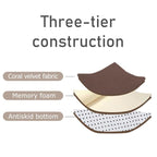 Loartee Coral Velvet Crawling Rug (4'11" X 4'11") for Toddlers - Coffee Area Rug Play Mat, Yoga Mat Exercise Pad, Carpet