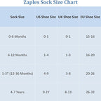 Zaples Baby Non Slip Grip Ankle Socks with Non Skid Soles for Infants Toddlers Kids Boys Girls
