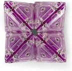 Speks Geode Pyramid 12-Piece Building Set - Quartz - Fun Desk Toy for Adults