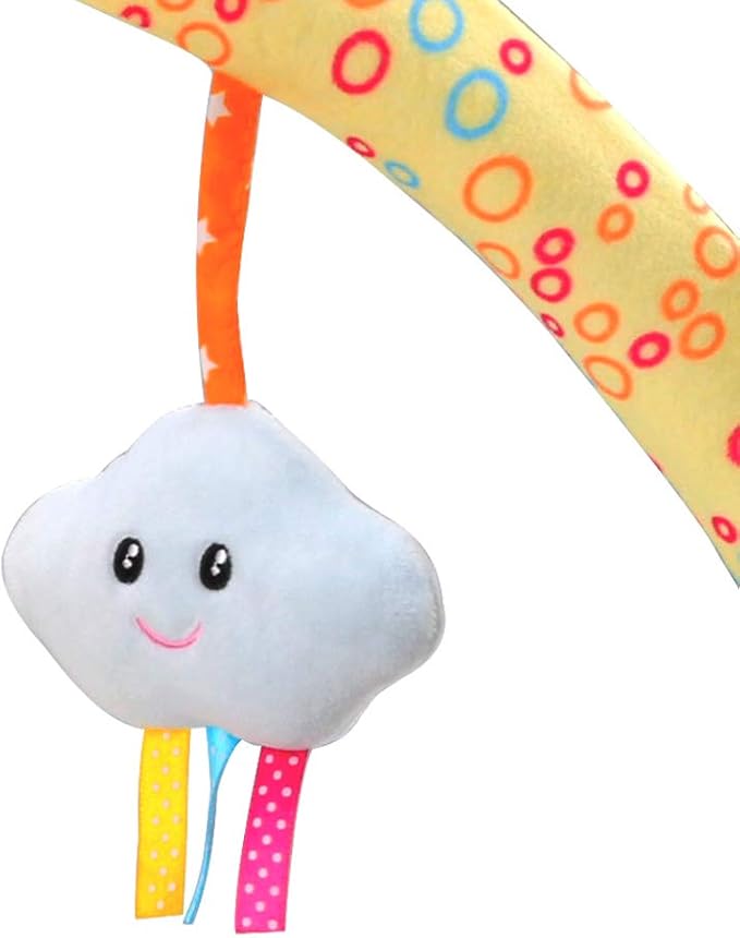 Caterbee Travel Arch Bassinet Toys for Infant & Toddlers, Baby Crib Stroller Accessory & Pram Activity Bar Toy for Senses and Motor Skills Development Indoor and Outdoor