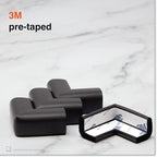 Roving Cove Slim-Fit Corner Protector for Baby Proofing (8 Small Corners), Soft Rubber Foam Furniture Corner Bumper Guards, 3M Adhesive Pre-Taped, Onyx Black