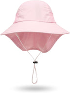Baby Sun Hat UPF 50+ Toddler Wide Brim Beach Hats for Boys Girls 0-6 Years