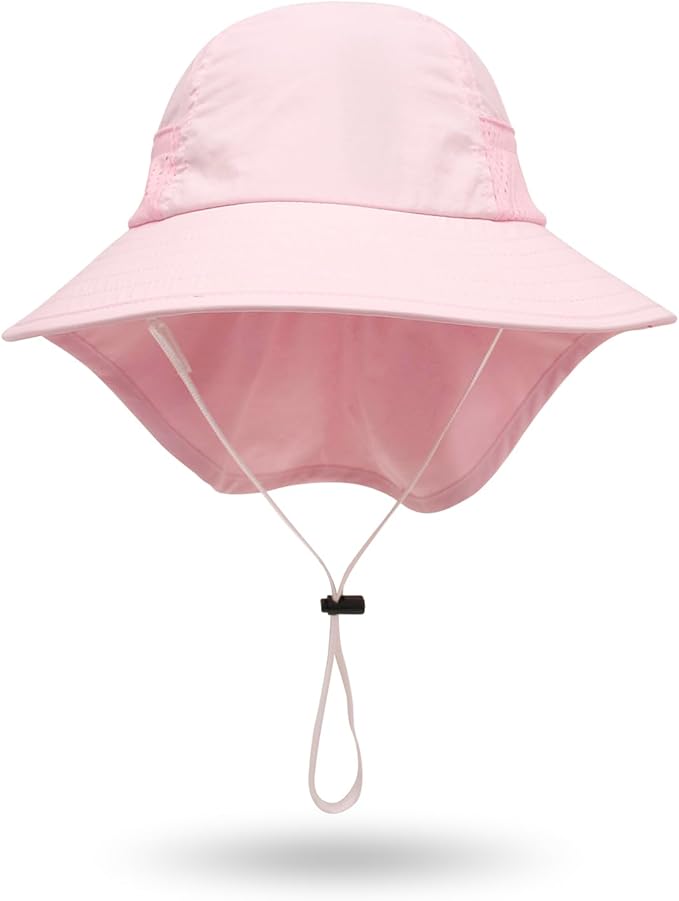 Baby Sun Hat UPF 50+ Toddler Wide Brim Beach Hats for Boys Girls 0-6 Years