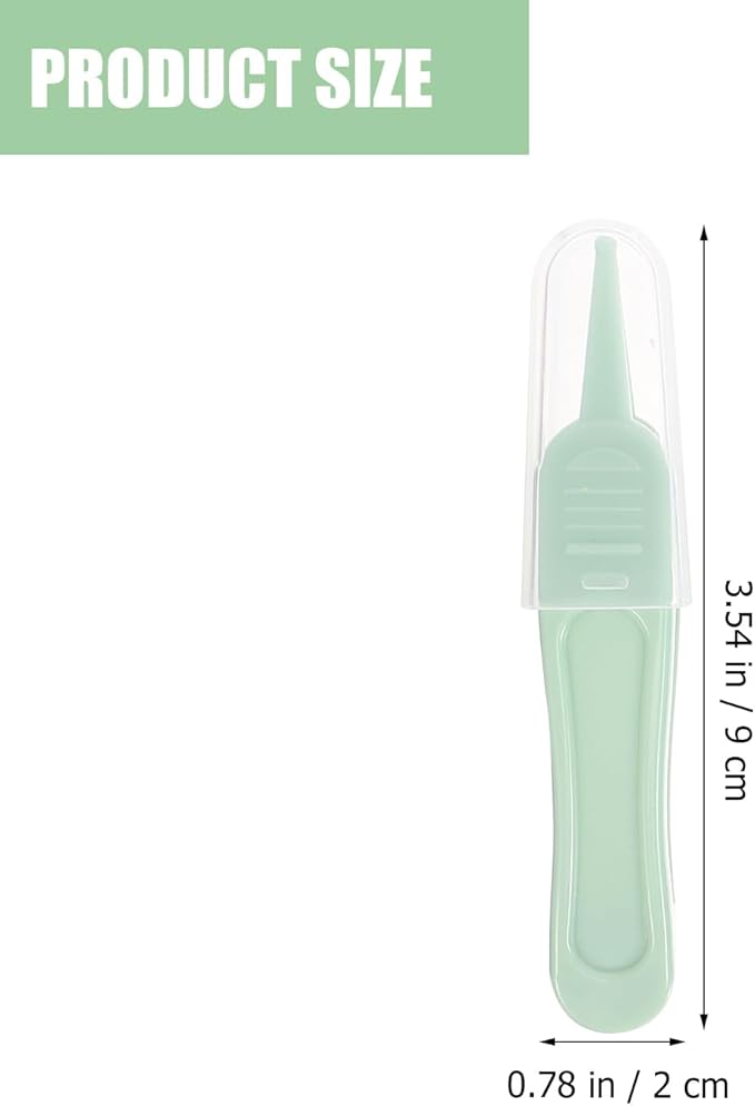 5pcs Infant Nose Cleaning Tweezer Plastic Round Head Care Ear Nose Navel Clean Tool Nipper Plier Pincet Forceps for Ear Wax Removal Tool