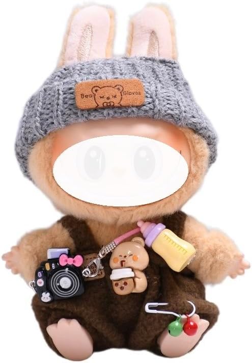 Clothes for LA BUBU 17cm Doll (NO Doll),Outfit for LA BUBU,Dress and Hairpin Set for LABUBU Dress Up,Accessories for LA BUBU