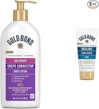 Gold Bond Age Renew Crepe Corrector Body Lotion, Replenishing & Smoothing Formula, 14 oz. & Healing Hand Cream, 3 oz., With Aloe, Moisture That Lasts Through Handwashing