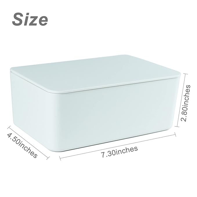 Diaper Wipes Dispenser, Baby Wipes Case, Baby Wipe Holder Keeps Diaper Wipes Fresh, Wipe Container with Non-Slip Feet (White)