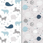 BROLEX Changing Pad Covers for Baby: Boy Girls Ultra Stretchy Soft 2 Pack Space Planet