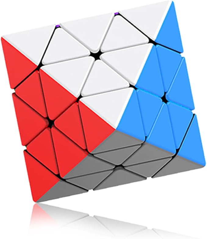 Pyramid Speed Cube Face Turning Octahedron Cube Octahedron stickerless Speed Cube Puzzle Triangle Magic Cube Puzzle Toy for Kids and Adults