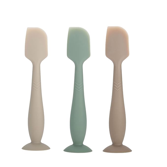 Baby Diaper Cream Spatula - Baby Diaper Rash Cream Applicator for Butt Paste Diaper Cream - Newborn Essentials (gray, green, brown)