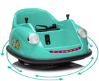 12V Bumper Car for Toddlers, Electric Toy Ride on Battery Car with Kids W/Parent Remote Control, 2-Speed, 360 Degree Spin, Music & LED Lights for Kids, Green