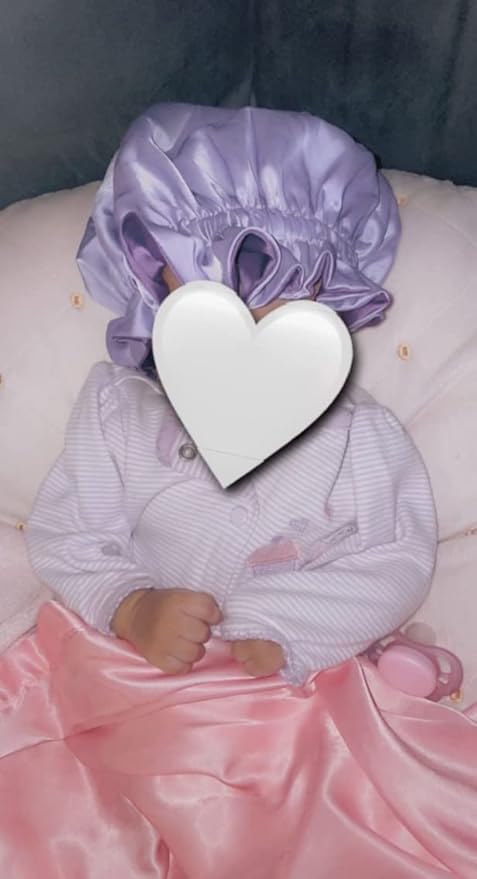 AKISS Baby Infant Newborn Toddler Satin Silk Hair Bonnet for Baby Girl Boy Sleeping Kids Cap Hat