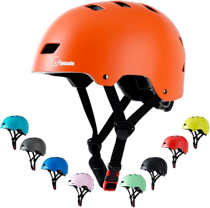 Bike Skateboard Helmet, Adjustable and Multi-Sport for Skate Scooter, 3 Sizes for Adult Youth Kids Toddler