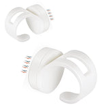 Ergonomic Magnetic Keys - RovingCove Universal Magnet Key for Cabinet Drawer Locks, Patented One-Handed Operation, Ivory White, 2 Ring Keys