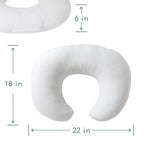 Nursing Pillow and Positioner, Breastfeeding, Bottle Feeding, Baby Sitting Support, Tummy Time Support for Baby Boys and Girls, Propping Baby Pillow (Naked Pillow)