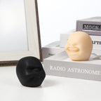 2 Pcs Funny Human Face Emotion Balls Fidget Sensory Toy Stress Relief Squeeze Ball Black Sulkiness and White Happy Decompression Anxiety Relief Toy for Adult Teen Christmas Stocking Filling Favor