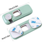 5 Pack Child Proof Refrigerator Lock, QYESWHSR Fridge Locks for Kids with Sticky Adhesive Pads, Child Safety Locks for Doors, RV Refrigerator, Oven Lock Child Safety Baby Cabinet Locks - Green Updated